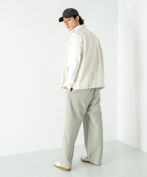 SENSE OF PLACE by URBAN RESEARCH（センスオブプレイスバイアーバンリサーチ）の「トラックナイロンベスト（ベスト・メンズ・ブラック/アイボリー・LARGE/MEDIUM）」の4枚目の写真