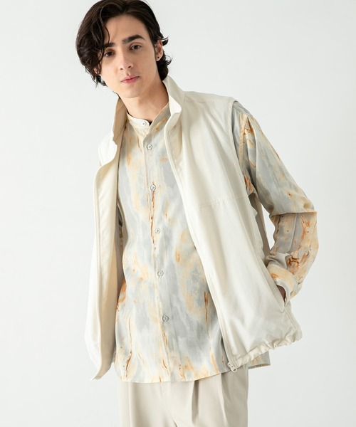 SENSE OF PLACE by URBAN RESEARCH（センスオブプレイスバイアーバンリサーチ）の「トラックナイロンベスト（ベスト・メンズ・ブラック/アイボリー・LARGE/MEDIUM）」の21枚目の写真