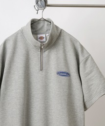 Dickies（ディッキーズ）の「【0】【Dickies/ディッキーズ】半袖ハーフジップ スウェット オーバルロゴ刺繍＆ピスネーム ワンポイントカットソー /ビッグシルエット（スウェット・メンズ）」