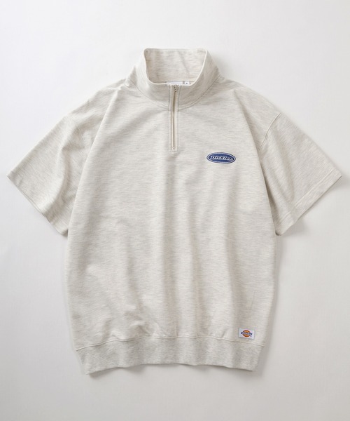 Dickies(ディッキーズ)の「【0】【Dickies/ディッキーズ】半袖ハーフジップ スウェット オーバルロゴ刺繍&ピスネーム ワンポイントカットソー /ビッグシルエット(スウェット・メンズ・ネイビー/ブラック/グレー/オートミール・L/M)」の16枚目の写真