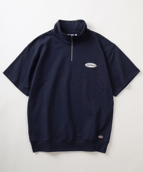Dickies(ディッキーズ)の「【0】【Dickies/ディッキーズ】半袖ハーフジップ スウェット オーバルロゴ刺繍&ピスネーム ワンポイントカットソー /ビッグシルエット(スウェット・メンズ・ネイビー/ブラック/グレー/オートミール・L/M)」の10枚目の写真