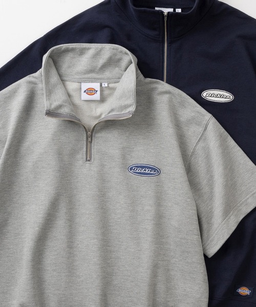 Dickies(ディッキーズ)の「【0】【Dickies/ディッキーズ】半袖ハーフジップ スウェット オーバルロゴ刺繍&ピスネーム ワンポイントカットソー /ビッグシルエット(スウェット・メンズ・ネイビー/ブラック/グレー/オートミール・L/M)」の18枚目の写真