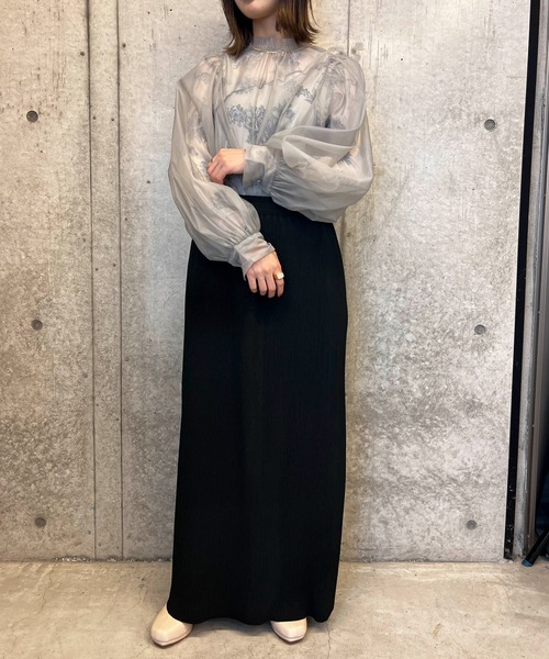 byYOUANCE（バイユアンス）の「オーガンジーボリュームスリーブブラウス（シャツ/ブラウス・レディース・ブラウン/グレー/ホワイト・FREE）」の11枚目の写真