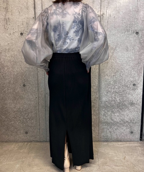 byYOUANCE（バイユアンス）の「オーガンジーボリュームスリーブブラウス（シャツ/ブラウス・レディース・ブラウン/グレー/ホワイト・FREE）」の12枚目の写真