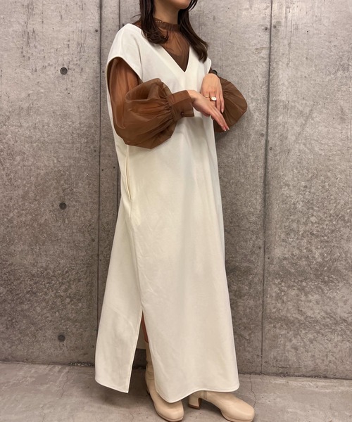 byYOUANCE（バイユアンス）の「オーガンジーボリュームスリーブブラウス（シャツ/ブラウス・レディース・ブラウン/グレー/ホワイト・FREE）」の17枚目の写真