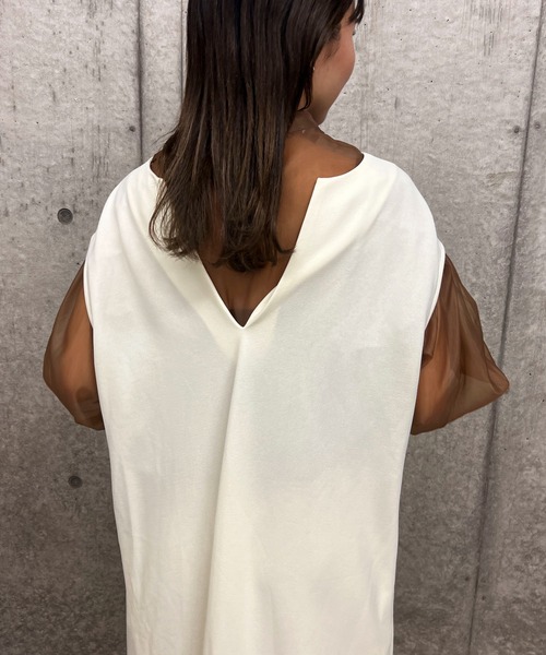 byYOUANCE（バイユアンス）の「オーガンジーボリュームスリーブブラウス（シャツ/ブラウス・レディース・ブラウン/グレー/ホワイト・FREE）」の20枚目の写真