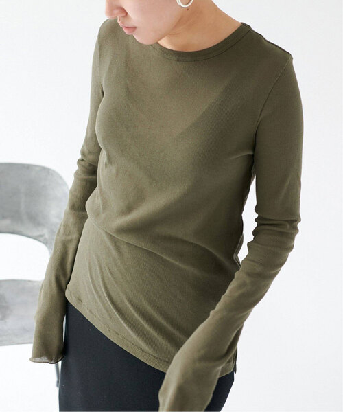 EMILY WEEK(エミリーウィーク)の「《追加》パウダリーコットンプルオーバー(Tシャツ/カットソー・レディース・カーキ/ホワイト・FREE)」の8枚目の写真