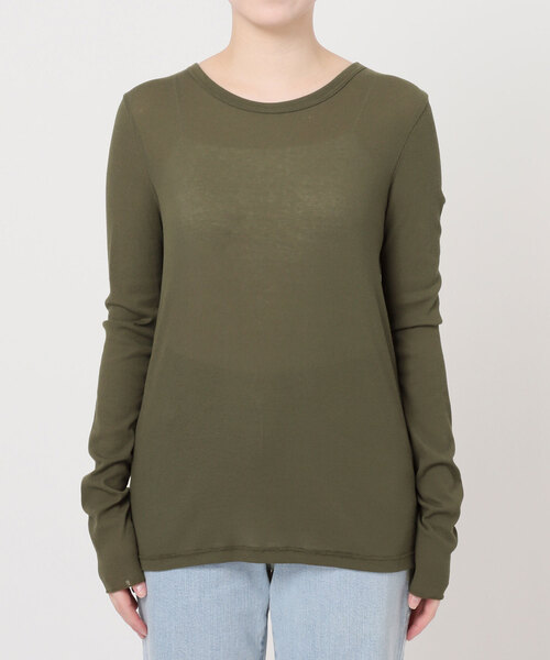 EMILY WEEK(エミリーウィーク)の「《追加》パウダリーコットンプルオーバー(Tシャツ/カットソー・レディース・カーキ/ホワイト・FREE)」の13枚目の写真