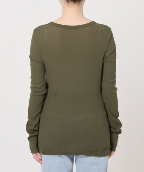 EMILY WEEK(エミリーウィーク)の「《追加》パウダリーコットンプルオーバー(Tシャツ/カットソー・レディース・カーキ/ホワイト・FREE)」の15枚目の写真