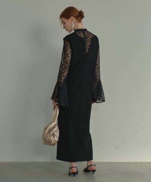 【新品】【即日発送】ANDRESD bell sleeve slit dress ベルスリーブスリットドレス / bell sleeve slit dress（ドレス