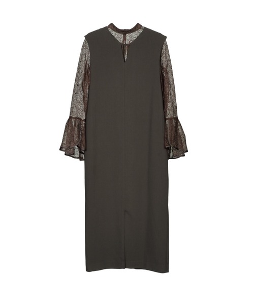 ANDRESD ベルスリーブスリットドレス /size Ｍ セール】ベルスリーブスリットドレス / bell sleeve slit dress