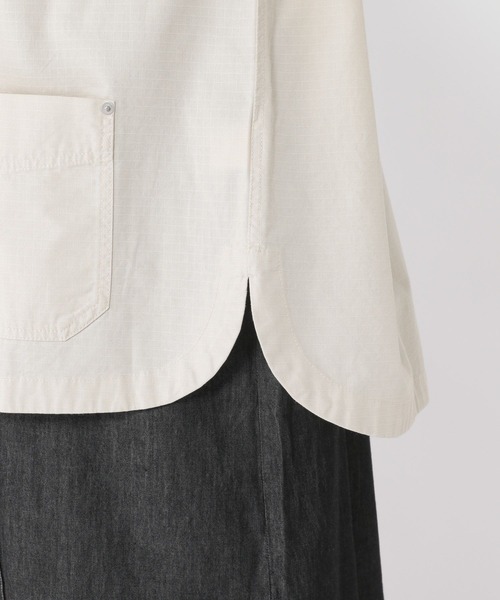 studio CLIP(スタディオクリップ)の「リップストップノーカラージャケット(ノーカラージャケット・レディース・アイボリー/ベージュ/カーキ・FREE)」の19枚目の写真