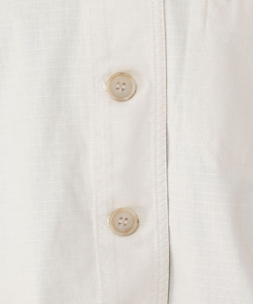 studio CLIP(スタディオクリップ)の「リップストップノーカラージャケット(ノーカラージャケット・レディース・アイボリー/ベージュ/カーキ・FREE)」の11枚目の写真