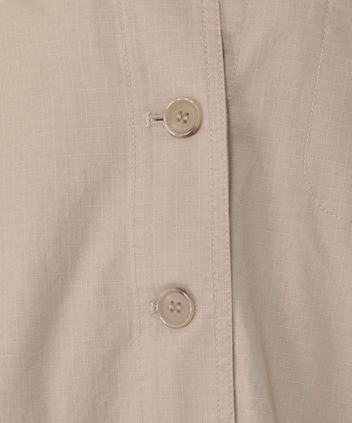 studio CLIP(スタディオクリップ)の「リップストップノーカラージャケット(ノーカラージャケット・レディース・アイボリー/ベージュ/カーキ・FREE)」の12枚目の写真