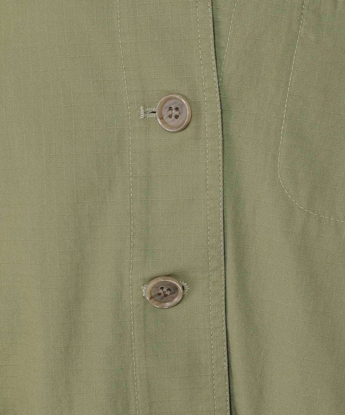 studio CLIP(スタディオクリップ)の「リップストップノーカラージャケット(ノーカラージャケット・レディース・アイボリー/ベージュ/カーキ・FREE)」の13枚目の写真