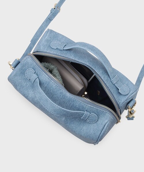 OPAQUE.CLIP(オペークドットクリップ)の「◆【2WAY】スクエアボストンバッグ(ボストンバッグ・レディース・ブルー/ブラック/スモーキーグリーン系・00)」の12枚目の写真