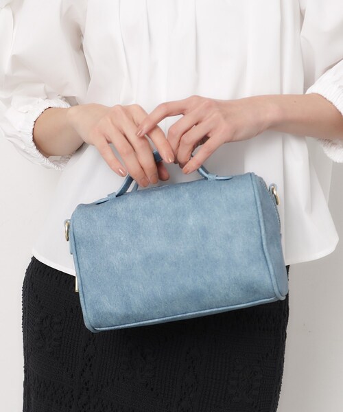 OPAQUE.CLIP(オペークドットクリップ)の「◆【2WAY】スクエアボストンバッグ(ボストンバッグ・レディース・ブルー/ブラック/スモーキーグリーン系・00)」の16枚目の写真