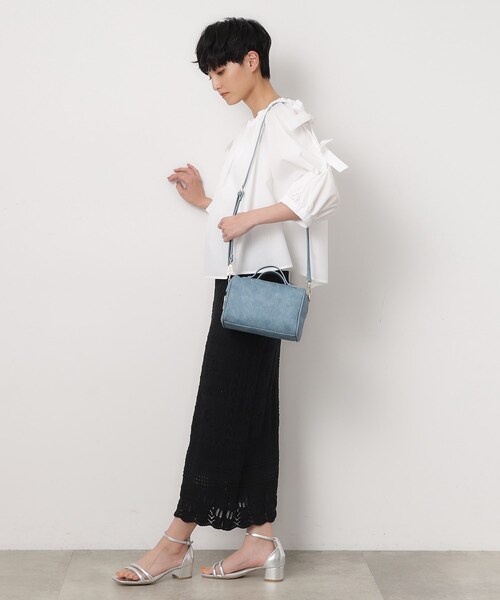 OPAQUE.CLIP(オペークドットクリップ)の「◆【2WAY】スクエアボストンバッグ(ボストンバッグ・レディース・ブルー/ブラック/スモーキーグリーン系・00)」の18枚目の写真