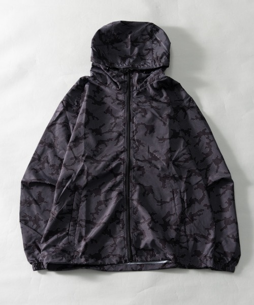 NYLAUS(ナイラス)の「UVカット/撥水 ポケッタブル フーディー ウィンドブレーカー(ナイロンジャケット・メンズ・ブラック/A/C・M/L/LL)」の3枚目の写真