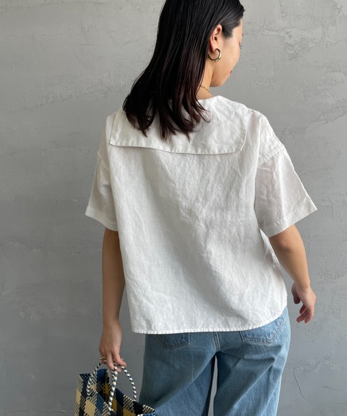 新品 オーシバルorcival リネン セーラーカラー プルオーバー シャツ ORCIVAL（オーシバル）の「[ORCIVAL/オーシバル] セーラーカラー