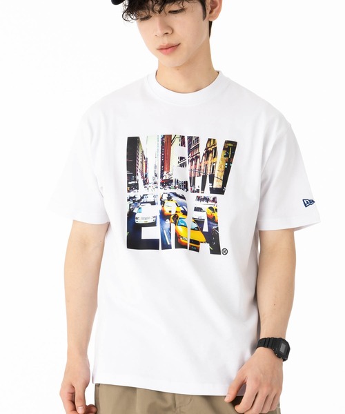 NEW ERA(ニューエラ)の「ニューエラ 半袖Tシャツ ONSPOTZ別注 LANDSCAPEロゴ(Tシャツ/カットソー・メンズ・ホワイト/ブラック・S/M/L/XL/XXL)」の1枚目の写真
