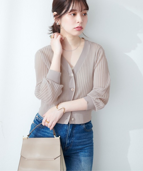 natural couture（ナチュラルクチュール）の「リブシアーニット