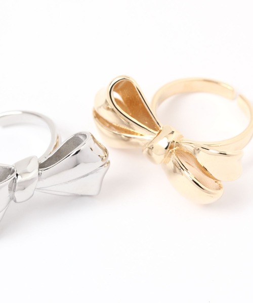 Heather（ヘザー）の「リボンモチーフリング　118781（リング・レディース・シルバー/ゴールド・ONE SIZE）」の6枚目の写真