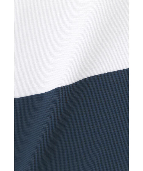 【ネイビー1】マイクロチェック柄 ハーフジップ カラーシャツ (WOMENS WORLD) マイクロチェック柄 ハーフジップ カラーシャツ (WOMENS WORLD) | new