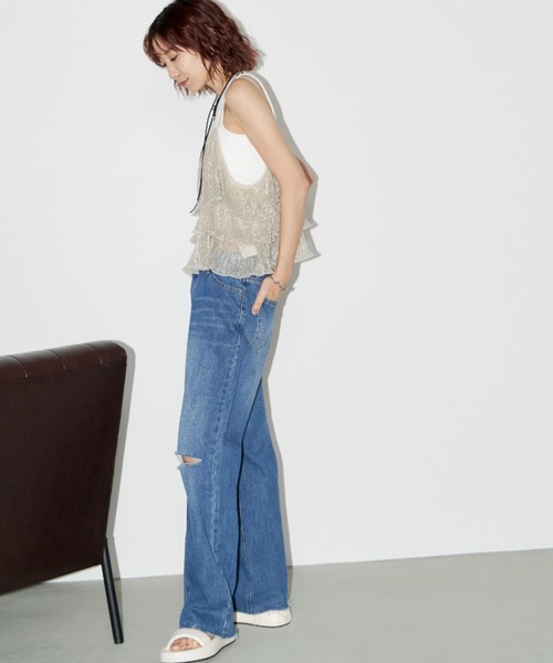 Auntie Rosa Holiday(アンティローザホリデー)の「スパークリングティアードキャミソール / 前後2WAY(キャミソール・レディース・シルバー/ゴールド/ブラック・FREE)」の19枚目の写真