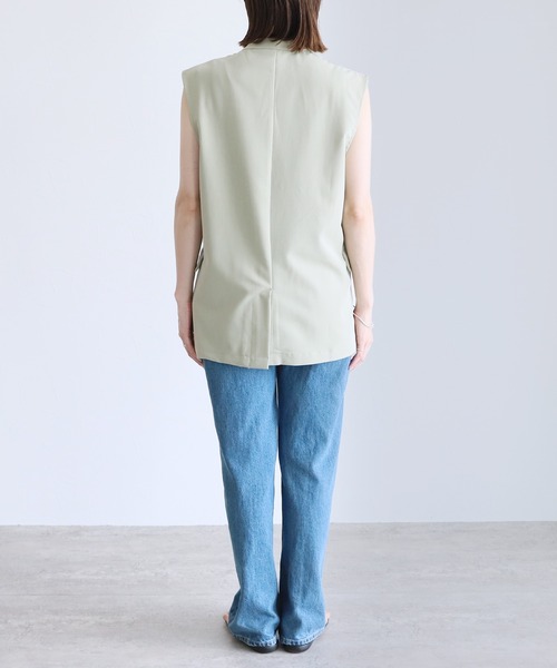 reca（レカ）の「ノーカラージレ（ベスト・レディース・チャコール/セージグリーン・M）」の16枚目の写真