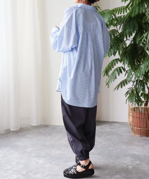 Social GIRL（ソーシャルガール）の「ラッシュガードBIGシャツ（シャツ/ブラウス・レディース・ブルー系その他/ホワイト/ブルー系その他2/イエロー/ブルー/イエロー系その他・M/L）」の15枚目の写真