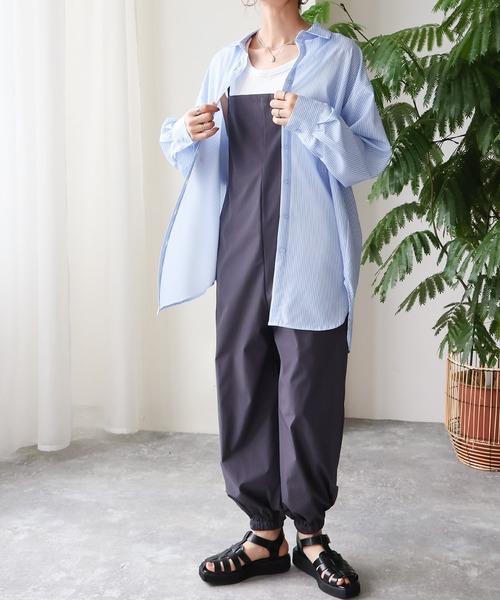 Social GIRL（ソーシャルガール）の「ラッシュガードBIGシャツ（シャツ/ブラウス・レディース・ブルー系その他/ホワイト/ブルー系その他2/イエロー/ブルー/イエロー系その他・M/L）」の14枚目の写真