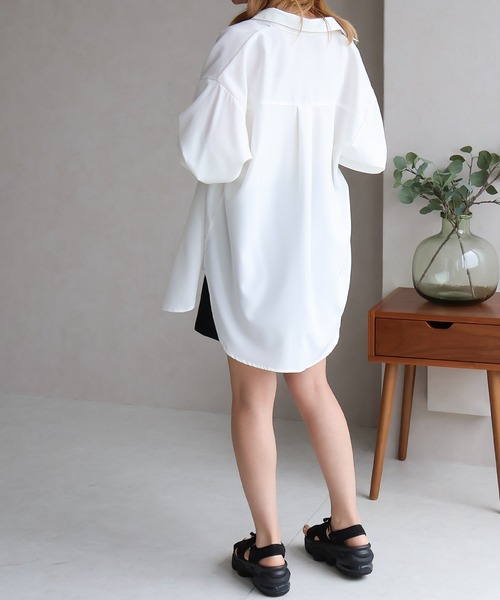 Social GIRL（ソーシャルガール）の「ラッシュガードBIGシャツ（シャツ/ブラウス・レディース・ブルー系その他/ホワイト/ブルー系その他2/イエロー/ブルー/イエロー系その他・M/L）」の9枚目の写真