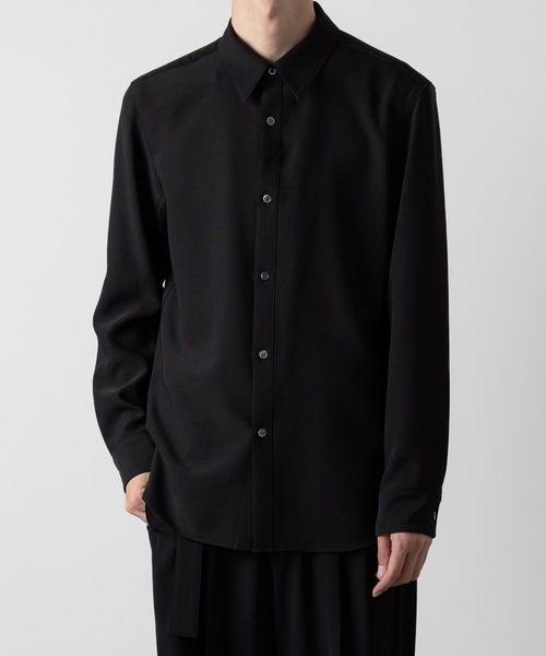 ATTACHMENT（アタッチメント）の「PE ストレッチビエラ レギュラーカラードレスシャツ / PE STRETCH VIYELLA REGULAR COLLAR DRESS SHIRT（シャツ/ブラウス・メンズ・ブラック/ホワイト・1/2/3/4）」の4枚目の写真