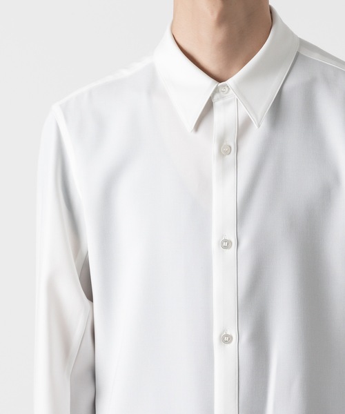 ATTACHMENT（アタッチメント）の「PE ストレッチビエラ レギュラーカラードレスシャツ / PE STRETCH VIYELLA REGULAR COLLAR DRESS SHIRT（シャツ/ブラウス・メンズ・ブラック/ホワイト・1/2/3/4）」の21枚目の写真