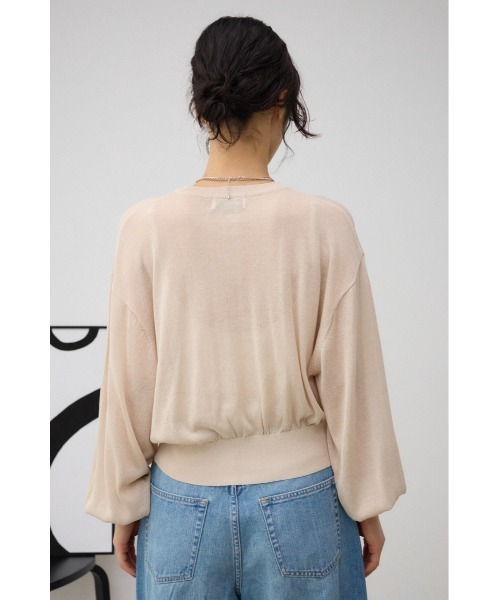 AZUL by moussy（アズールバイマウジー）の「リネンライクコンパクトカーディガン（カーディガン/ボレロ・レディース・グリーン/クリアレッド/ブラック/ライトブルー/ライトベージュ・FREE）」の22枚目の写真