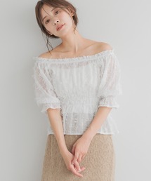 mysty woman | リボンフレアチュニックプルオーバー　131508(シャツ/ブラウス)