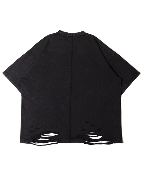 GALLIS ADDICTION（ガリスアディクション）の「GA PIGMENT-DAMAGE  TEE（Tシャツ/カットソー・メンズ・レッド/チャコール/ブラック・M/L）」の7枚目の写真