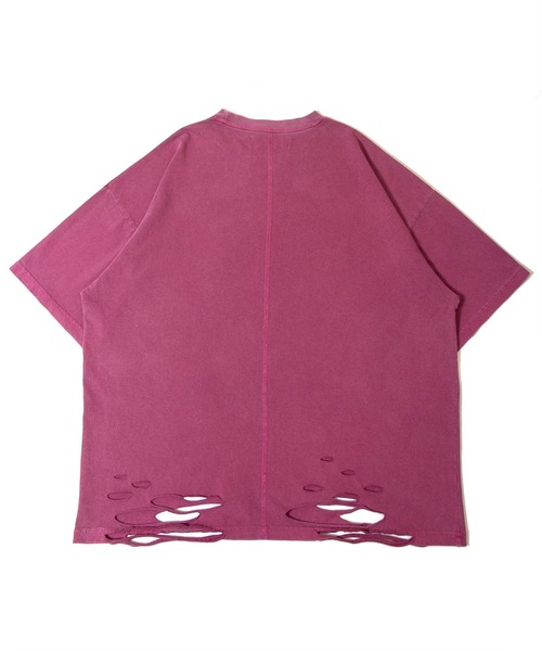 GALLIS ADDICTION（ガリスアディクション）の「GA PIGMENT-DAMAGE  TEE（Tシャツ/カットソー・メンズ・レッド/チャコール/ブラック・M/L）」の9枚目の写真