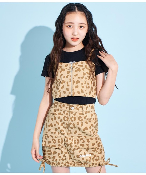 ANAP GｉRL（アナップガール）の「バックスピンドルビスチェ（キャミソール・キッズ・ライトブルー/ベージュ・XS/S/M）」の3枚目の写真