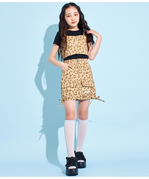 ANAP GｉRL（アナップガール）の「バックスピンドルビスチェ（キャミソール・キッズ・ライトブルー/ベージュ・XS/S/M）」の6枚目の写真