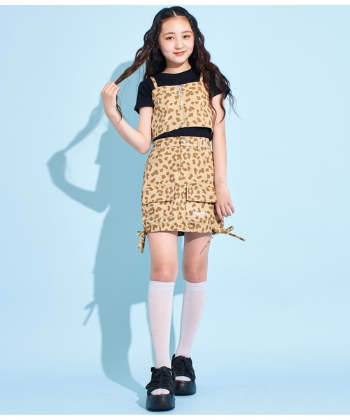 ANAP GｉRL（アナップガール）の「バックスピンドルビスチェ（キャミソール・キッズ・ライトブルー/ベージュ・XS/S/M）」の7枚目の写真