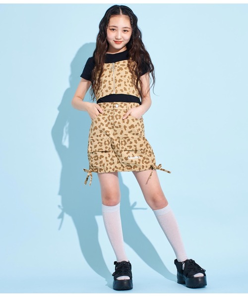 ANAP GｉRL（アナップガール）の「バックスピンドルビスチェ（キャミソール・キッズ・ライトブルー/ベージュ・XS/S/M）」の8枚目の写真