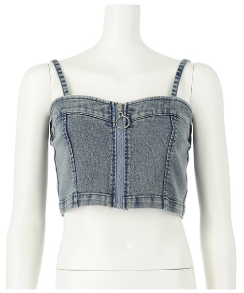 ANAP GｉRL（アナップガール）の「バックスピンドルビスチェ（キャミソール・キッズ・ライトブルー/ベージュ・XS/S/M）」の17枚目の写真