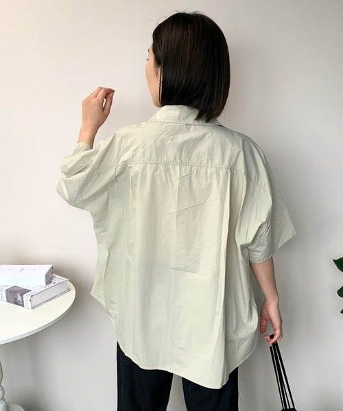 CRB(シーアールビー)の「ダブルポケットビッグシャツ(シャツ/ブラウス・レディース・ベージュ/ライトグリーン/アイボリー・F)」の11枚目の写真