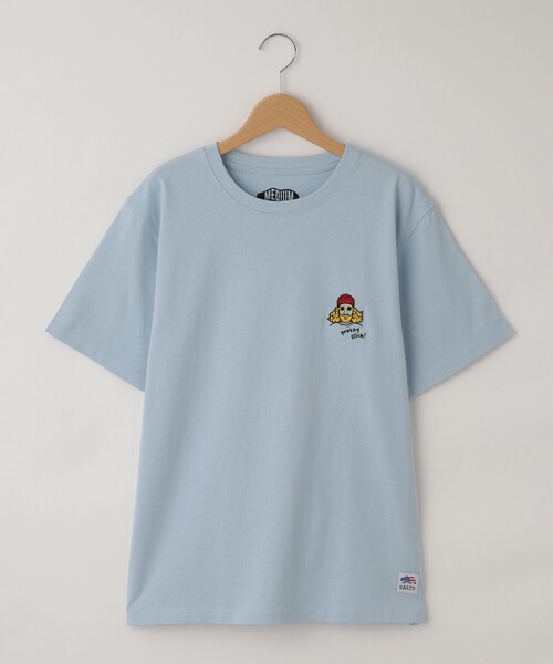 &Bridge(アンドブリッジ)の「SALTS(ソルツ) おじさん刺しゅうTシャツ(Tシャツ/カットソー・メンズ・ターコイズブルー系・02/03)」の1枚目の写真