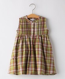 SHIPS（シップス）の「SHIPS KIDS:80～90cm / コットン チェック ノースリーブ ワンピース（ワンピース・キッズ）」