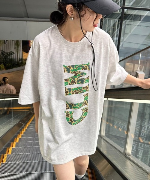 Franklin Climbing（フランクリンクライミング）の「【Franklin Climbing】CLIMカモフラ柄ロゴプリントTee（Tシャツ/カットソー・メンズ・チャコールグレー/ホワイト/ライトグレー・MEDIUM/LARGE）」の11枚目の写真