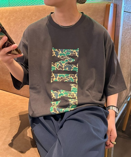 Franklin Climbing（フランクリンクライミング）の「【Franklin Climbing】CLIMカモフラ柄ロゴプリントTee（Tシャツ/カットソー・メンズ・チャコールグレー/ホワイト/ライトグレー・MEDIUM/LARGE）」の12枚目の写真