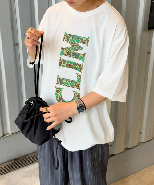 Franklin Climbing（フランクリンクライミング）の「【Franklin Climbing】CLIMカモフラ柄ロゴプリントTee（Tシャツ/カットソー・メンズ・チャコールグレー/ホワイト/ライトグレー・MEDIUM/LARGE）」の6枚目の写真